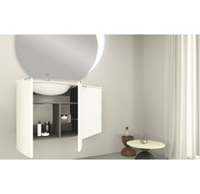 Meuble sous-vasque Baden Haus Onda couleur de façade blanc mat mat 69 x 70 x 51 cm