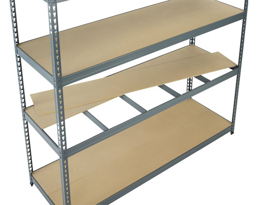 Étagère métallique avec planches