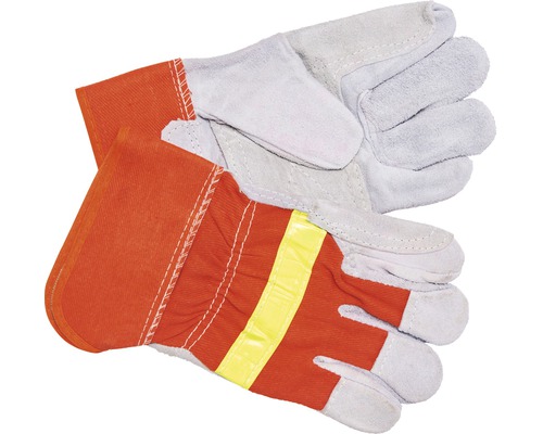 Paire de gants de travail en cuir et textile