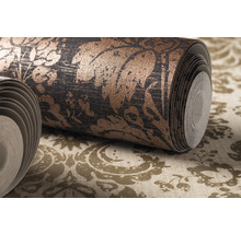 Papier peint intissé 67055-HOR Pure & Noble IV Marylin Navy Copper bleu bronze