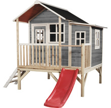 Cabane en bois, cabane de jeux, cabane de jeux pour enfants EXIT Loft 350 gris-thumb-14