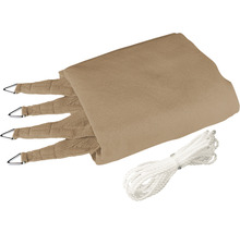 Voile d'ombrage rectangulaire Windhager CAPRI 4,0 x 5,0 m, HDPE 225 g/m² perméable au vent et à l'eau, rouge
