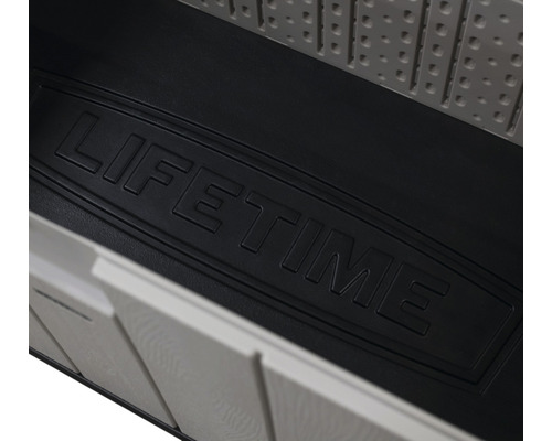 Innenansicht einer Lifetime Aufbewahrungsbox mit dem Schriftzug Lifetime