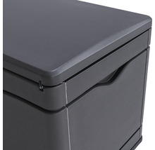 Detailansicht einer Kunststoff Gartenbox mit Deckel