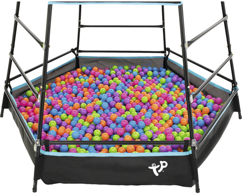 Piscine à balles avec balles colorées et cadre