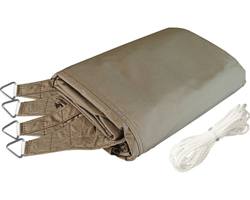 Voile d''ombrage avec corde de fixation et œillets métalliques