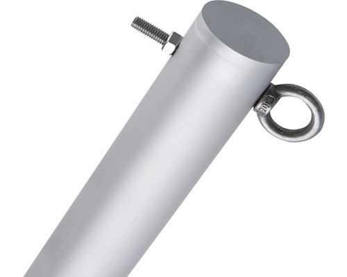 Poteau en aluminium avec vis et œillet