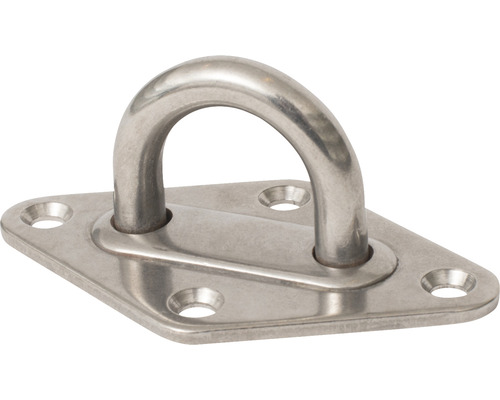 Crochet de plafond en acier inoxydable avec plaque de montage carrée