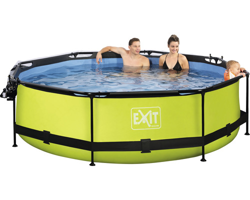 Aufstellpool mit Personen im Wasser