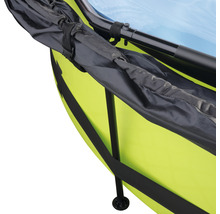 Detailansicht eines Strandmuschelgestells mit Tragetasche
