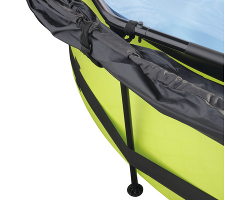 Detailansicht eines Sonnenschirms mit Befestigungsdetails