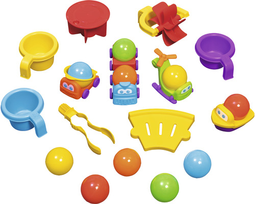 Ensemble de jouets de bain avec tasses, moules, pelles et balles