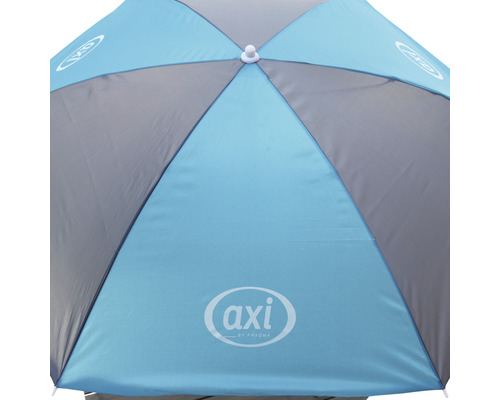 Detailansicht eines Sonnenschirms mit AXI Logo