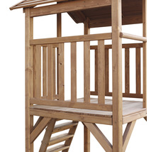 Tour de jeux axi Beach Tower toboggan blanc bois marron