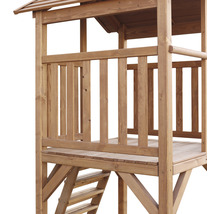 Spielturm axi Beach Tower mit Doppelschauke Holz Blau braun
