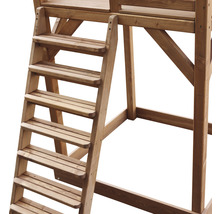 Spielturm axi Beach Tower mit Doppelschauke Holz Blau braun
