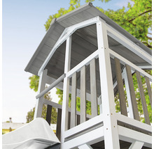 Spielturm axi Beach Tower mit Einzelschaukel und Rutsche weiß Holz grau weiß