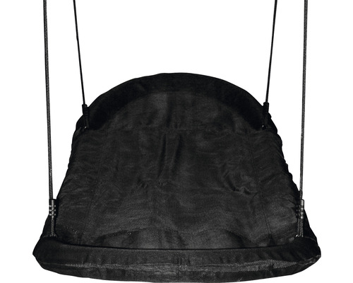 Hamac noir avec suspension à cordes