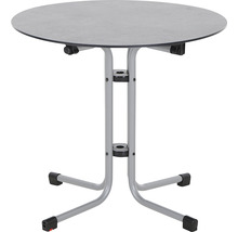 Runder Klapptisch mit Metallgestell