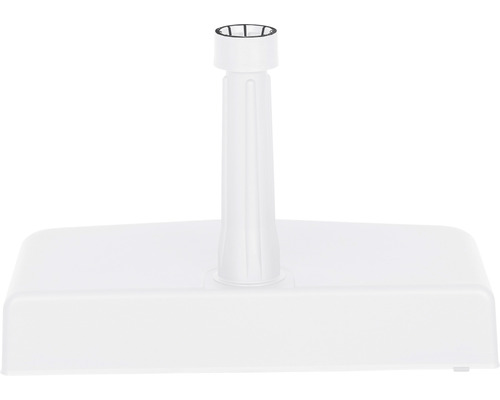 Weisse Halterung für Wäschespinne