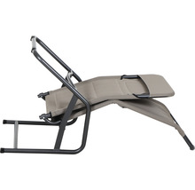 Siena Garden Gartenliege Liegestuhl Sonnenliege Relaxliege Fano Textilgewebe anthrazit taupe