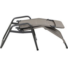 Siena Garden Gartenliege Liegestuhl Sonnenliege Relaxliege Fano Textilgewebe anthrazit taupe