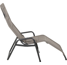 Siena Garden Gartenliege Liegestuhl Sonnenliege Relaxliege Fano Textilgewebe anthrazit taupe