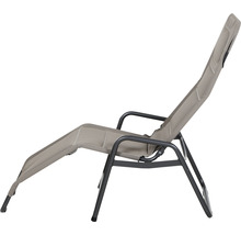Siena Garden Gartenliege Liegestuhl Sonnenliege Relaxliege Fano Textilgewebe anthrazit taupe