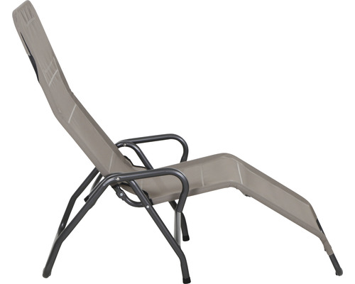 Fauteuil de jardin avec accoudoirs et dossier réglable