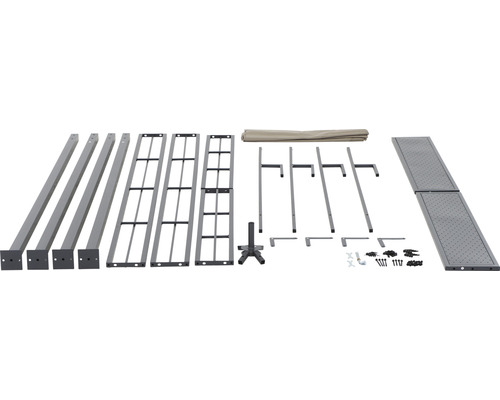 Pièces détachées pour une structure de pavillon.