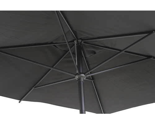 Unteransicht eines Sonnenschirms mit Streben