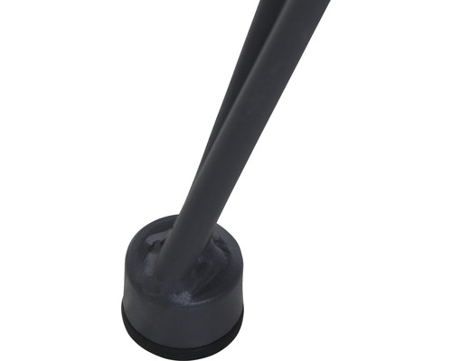 Detailansicht eines Möbelbeins mit Fußschutzkappe