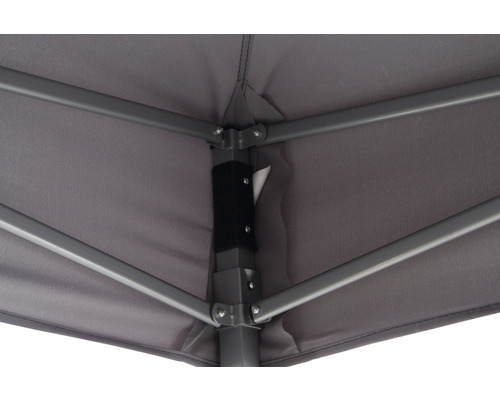 Detailansicht des Gestells und des Dachs eines Pavillons