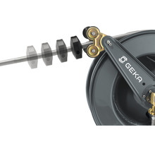 Vue détaillée de l''enrouleur de tuyau Geka