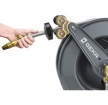 Enrouleur de tuyau Geka avec tuyau d''arrosage et lance d''arrosage