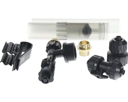 Kit d''accessoires pour tuyau d''arrosage avec tube transparent, raccord en T, raccord de tuyau et support