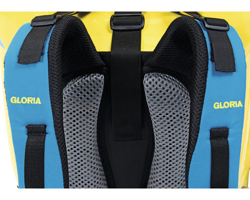 Vue détaillée du dos d''un sac à dos Gloria