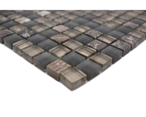 Mosaikfliese aus Glas und Stein