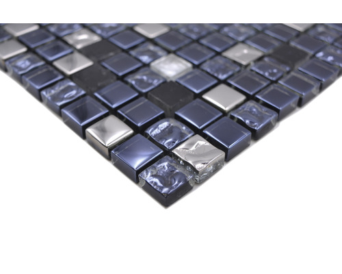 Mosaïque en verre, céramique et pierre naturelle