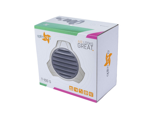 Verpackung eines Optima Air T-100 S Raumlüfters