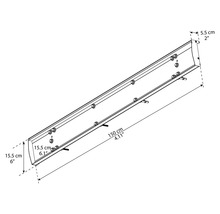 Technische Zeichnung eines 150 cm langen Installationsprofils