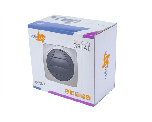 Verpackung einer Optim Airo R-125 F Lüftungskomponente