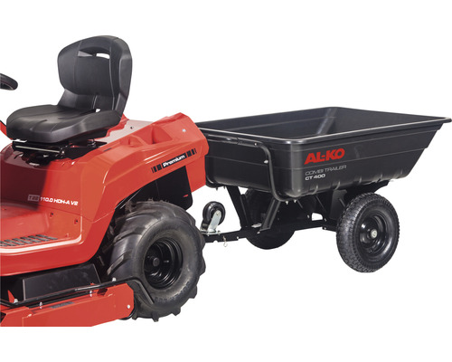 Tracteur de pelouse avec remorque