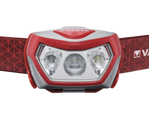 Lampe frontale Varta Outdoor Sports H20 200 lm portée 50 m durée d'éclairage 52 h rouge-0