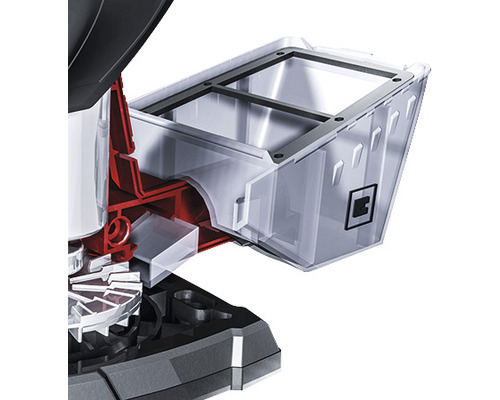 Detailaufnahme einer Hobelmaschine mit Spänefangsack