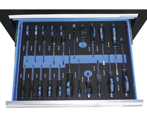 Schublade mit Schraubendreher-Satz