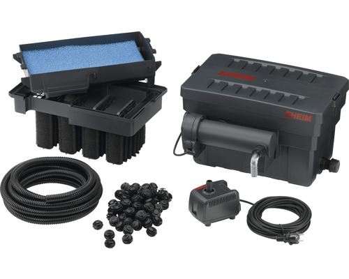EHEIM Teichfilter Set mit Pumpe, Filtermaterialien, Schlauch und Zubehör