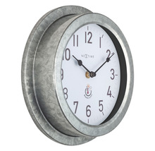 Wanduhr außen Poppy silber Ø 22 cm