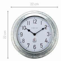 Wanduhr außen Poppy silber Ø 22 cm