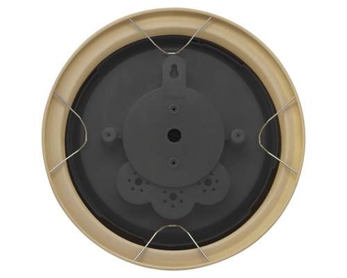 Vue arrière d''une horloge ronde avec suspension